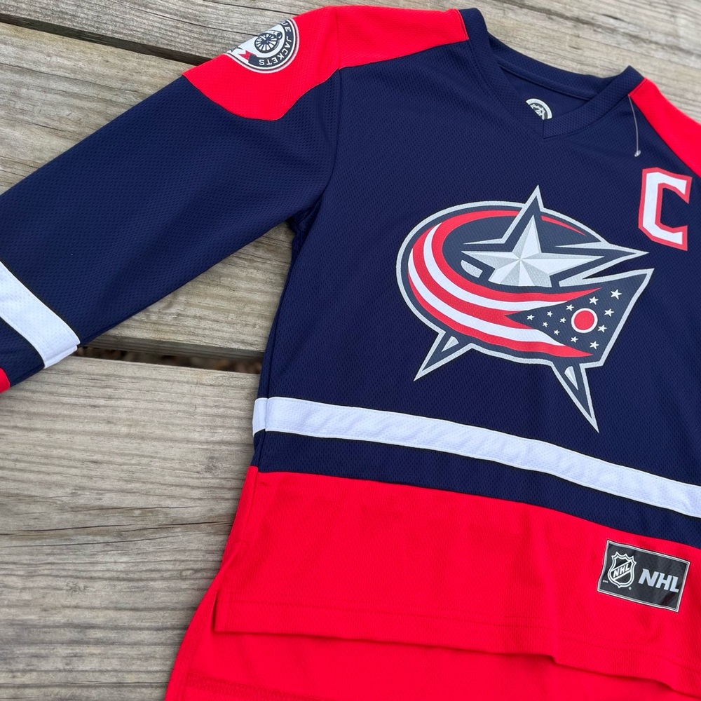 Columbus Blue Jackets Jersey #71 Nick Foligno Style Top - Unisex Size M 8 - Picture 6 of 11